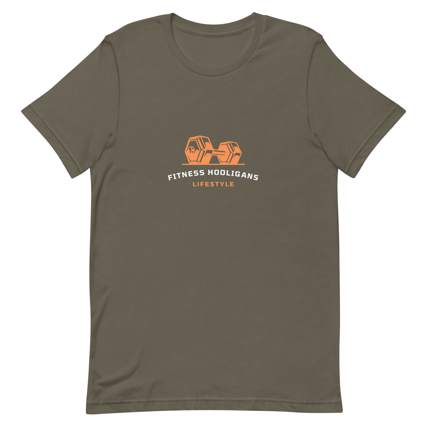 Fitness Hooligans (orange-white) Unisex t-shirt