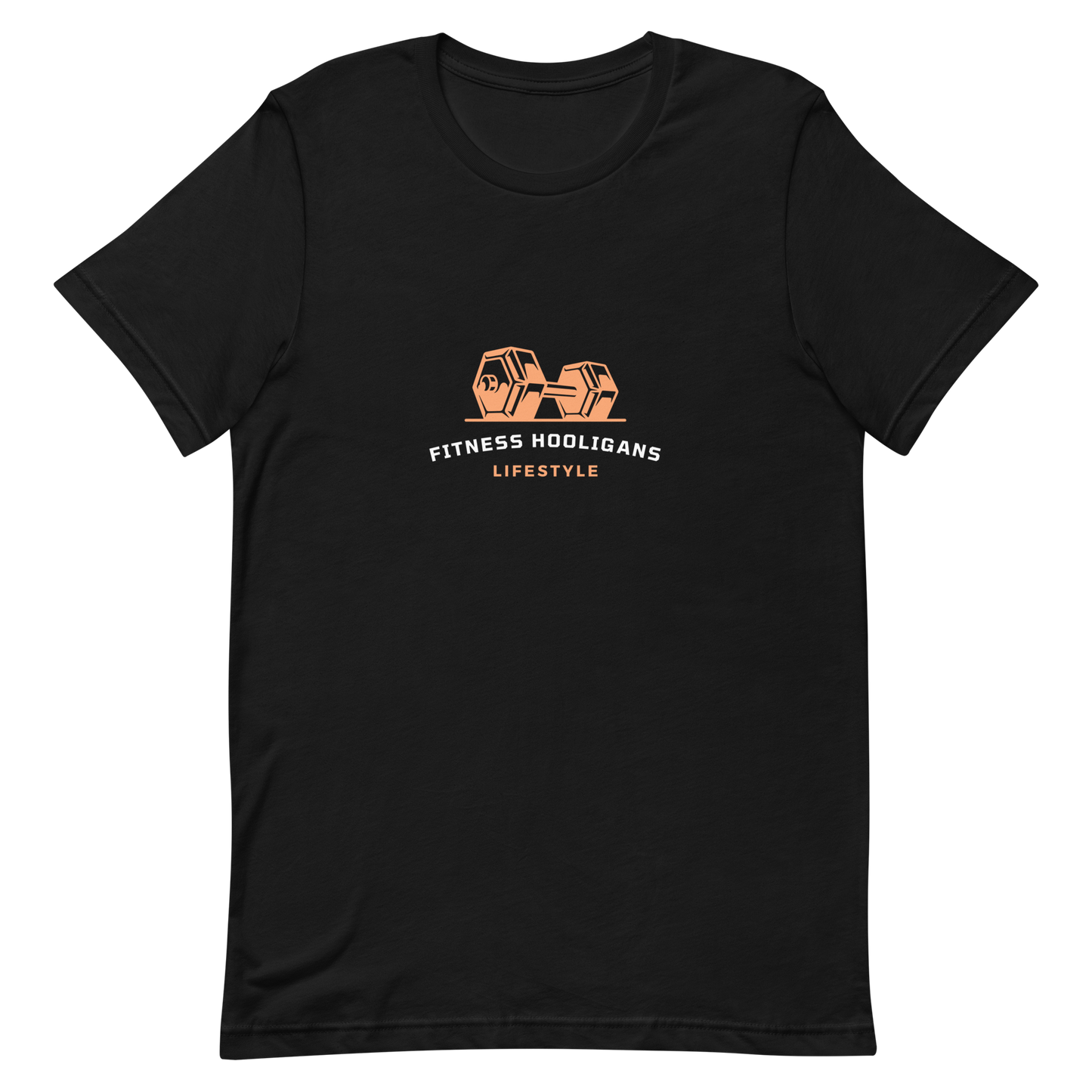 Fitness Hooligans (orange-white) Unisex t-shirt